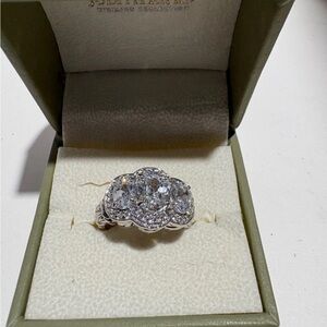 Judith Ripka Silver Triple Gemstone Ring